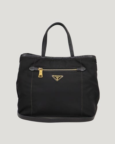 三角ロゴ金具ナイロンレザー2Wayバッグ – Hedy