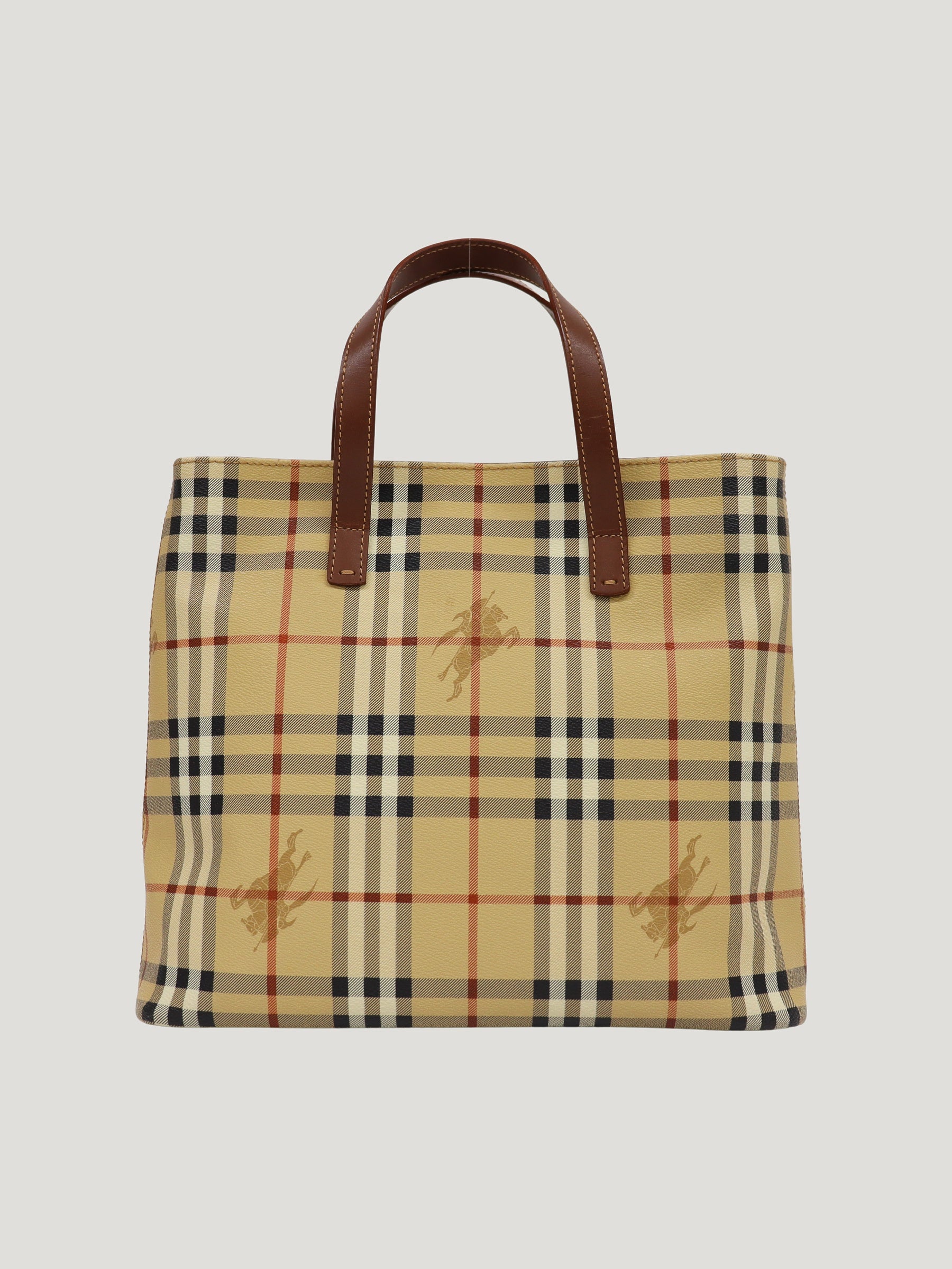 BURBERRY チェック柄 ハンドバッグ チェック柄ハンドバッグ – Hedy