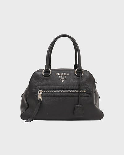Logo Hardware Leather Handbag