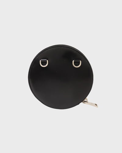 三角ロゴ金具ブラッシュドレザーチェーンショルダーバッグ