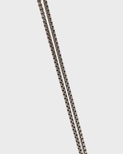 三角ロゴ金具ブラッシュドレザーチェーンショルダーバッグ