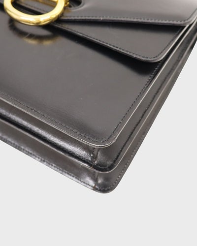 Gancini搭扣双翻盖手提包