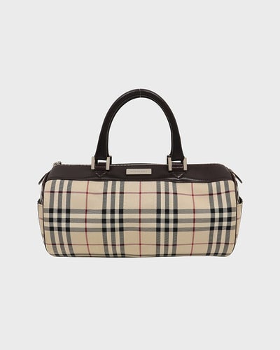 Checked Papillon Handbag