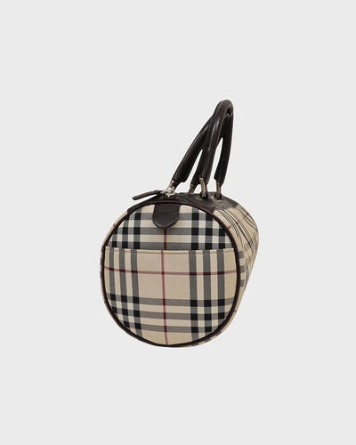 Checked Papillon Handbag