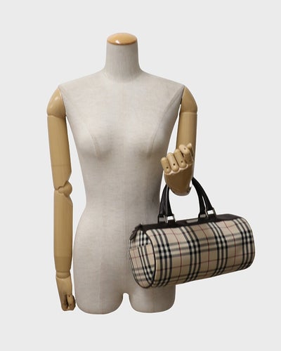 Checked Papillon Handbag