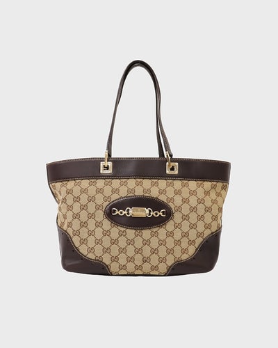 Gucci Guccissima 帆布皮革托特包