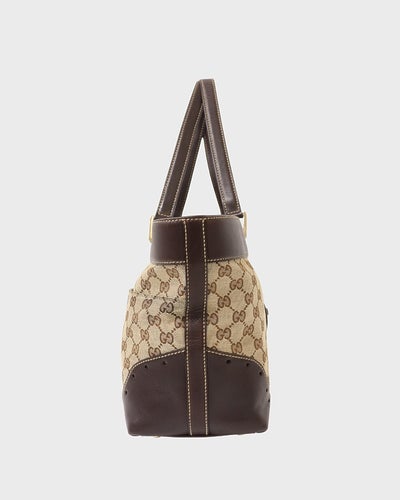 Gucci Guccissima 帆布皮革托特包