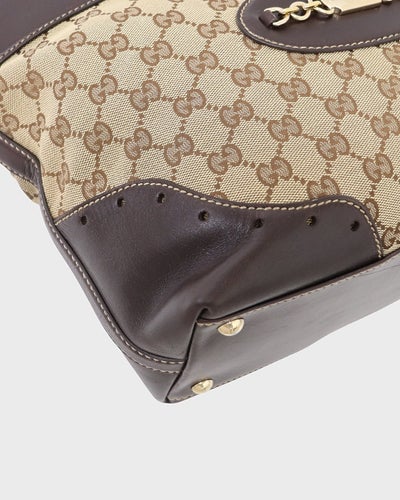 Gucci Guccissima 帆布皮革托特包