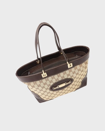 Gucci Guccissima 帆布皮革托特包