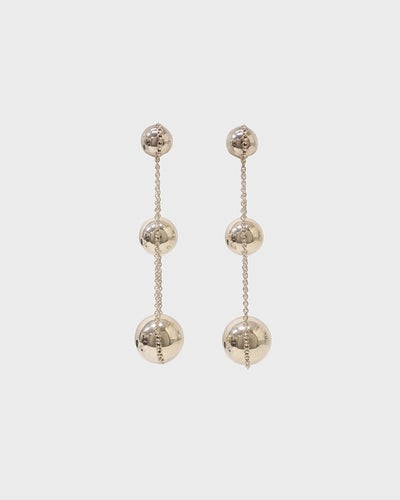 Hardware Ball Triple Drop Earrings