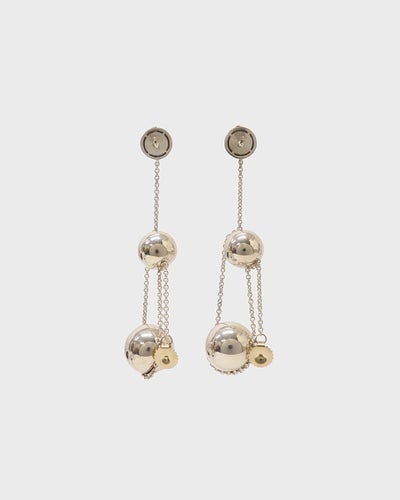 Hardware Ball Triple Drop Earrings