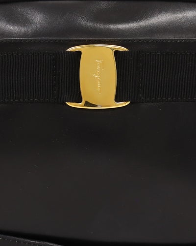 VARA金屬皮革單肩包