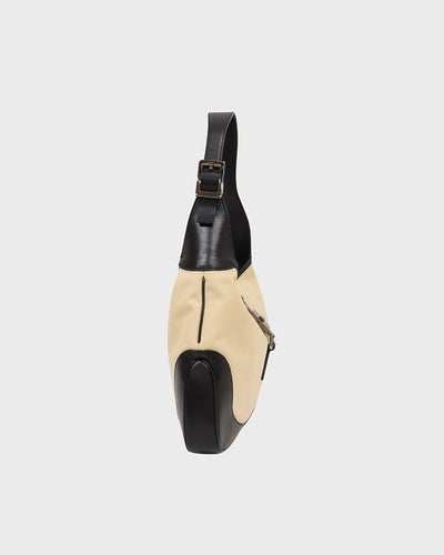 Jackie Canvas Leather One-Shoulder Bag