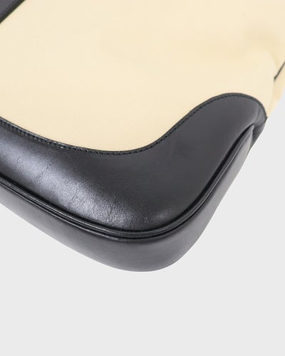 Jackie Canvas Leather One-Shoulder Bag