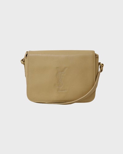ロゴステッチレザーショルダーバッグ