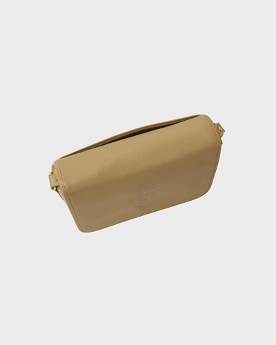 ロゴステッチレザーショルダーバッグ