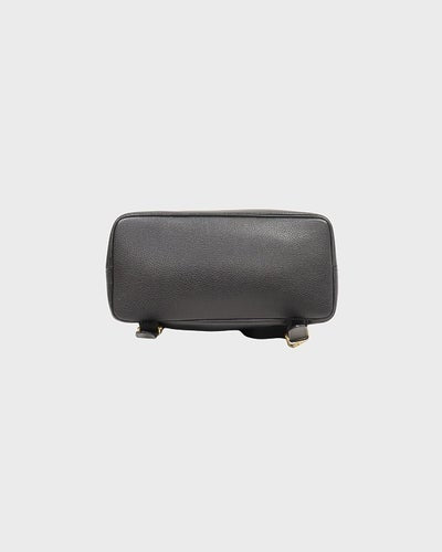 Circle Logo Metal Leather Backpack