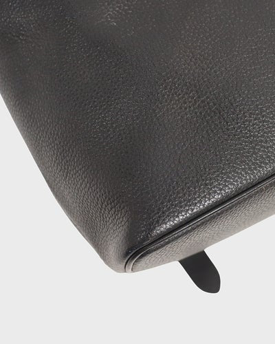 Circle Logo Metal Leather Backpack