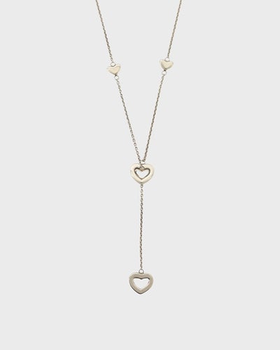 Heart Link Lariat Necklace