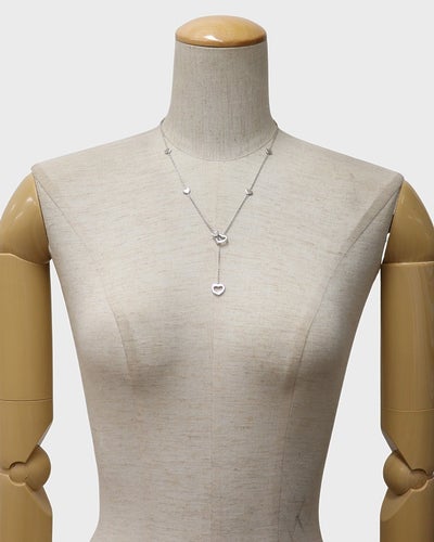 Heart Link Lariat Necklace