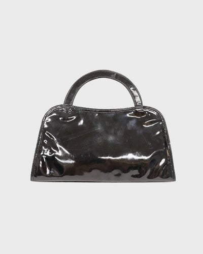 ロゴ金具パテントレザーハンドバッグ – Hedy