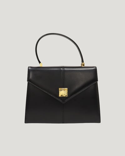 Logo Hardware Leather Handbag