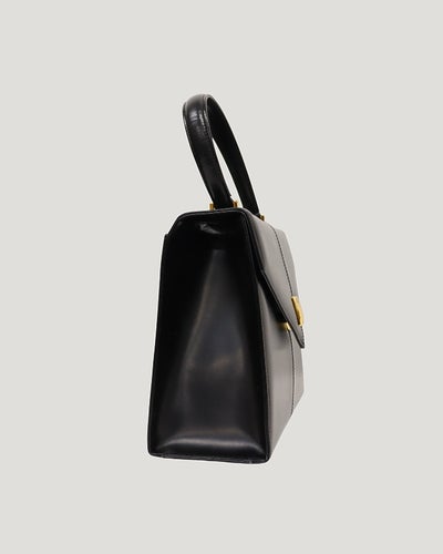 Logo Hardware Leather Handbag