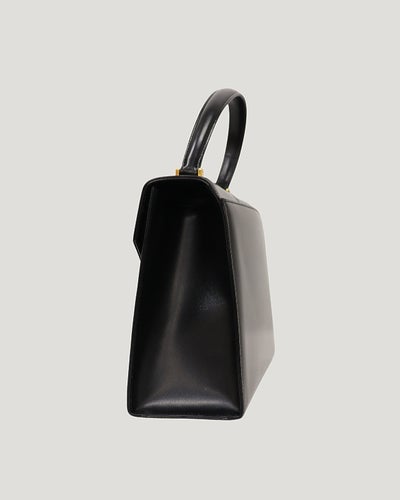 Logo Hardware Leather Handbag