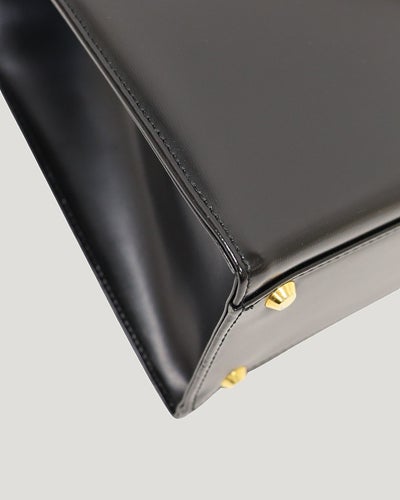 Logo Hardware Leather Handbag