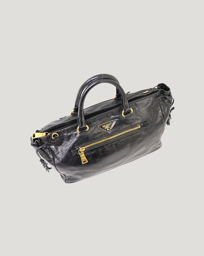 ロゴ金具レザー2Wayバッグ