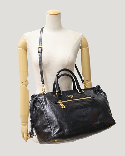 ロゴ金具レザー2Wayバッグ