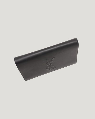 Logo皮革手拿包