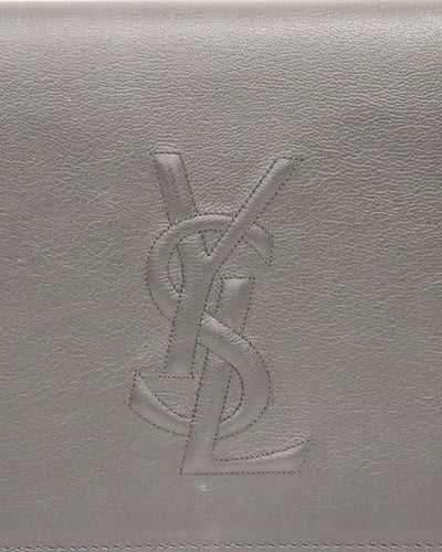 Logo皮革手拿包