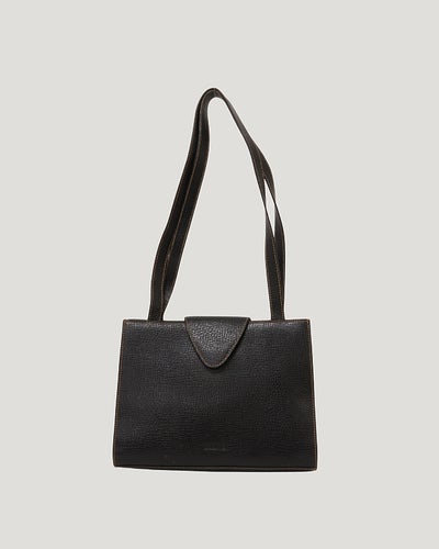 ロゴ刻印レザーショルダーバッグ