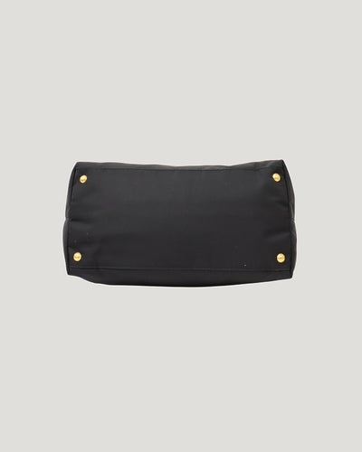 ロゴ金具ナイロンレザー2Wayバッグ