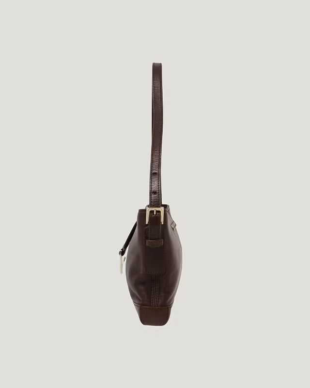 Logo Hardware Leather One-Shoulder Bag