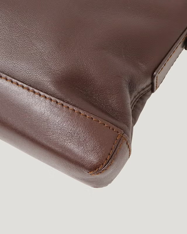 Logo Hardware Leather One-Shoulder Bag