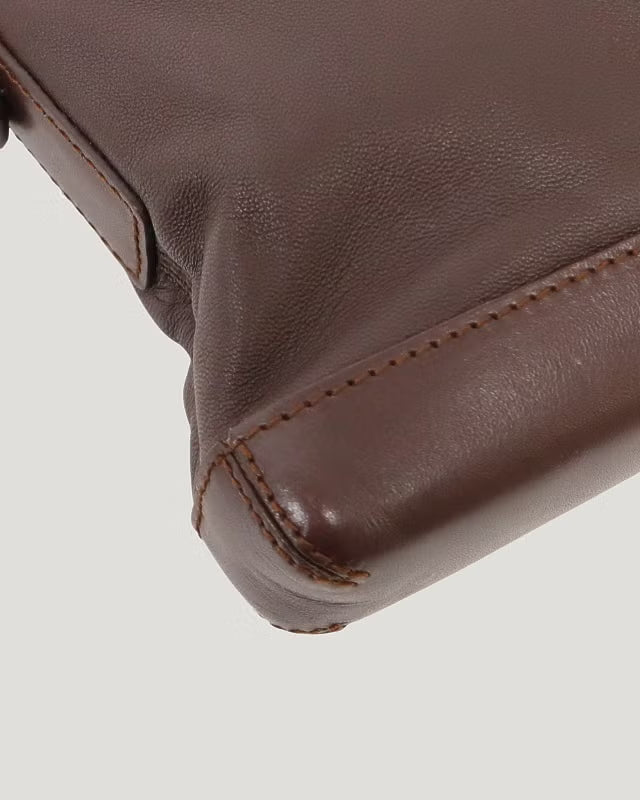 Logo Hardware Leather One-Shoulder Bag