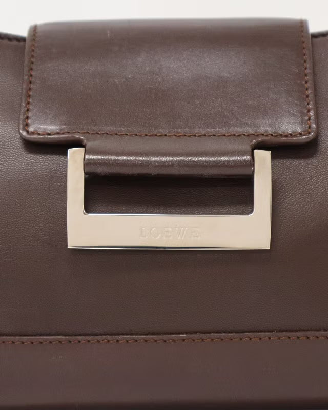 Logo Hardware Leather One-Shoulder Bag