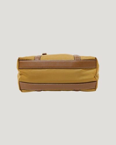Triangle Logo Hardware Nylon Leather Handbag
