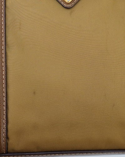 Triangle Logo Hardware Nylon Leather Handbag