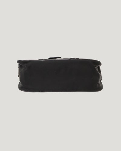 Triangle Logo Metal Nylon Shoulder Bag