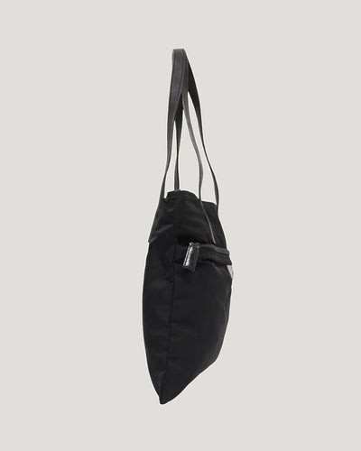 Triangle Logo Hardware Nylon Tote Bag
