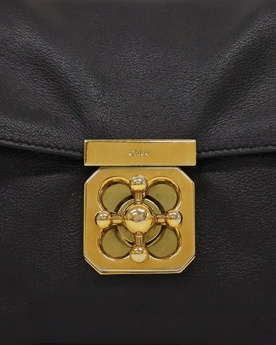Logo金属皮革链条单肩包
