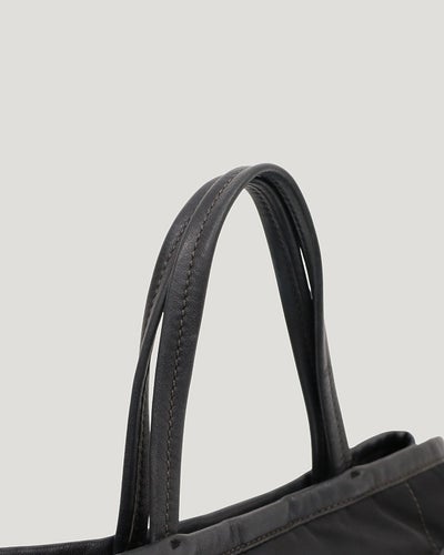 Triangular Logo Hardware Nylon Leather 2-Way Bag