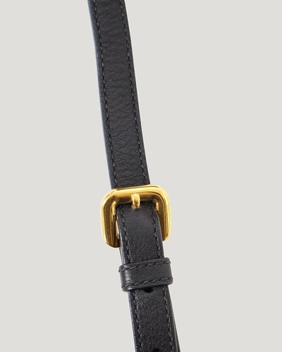 Triangular Logo Hardware Nylon Leather 2-Way Bag