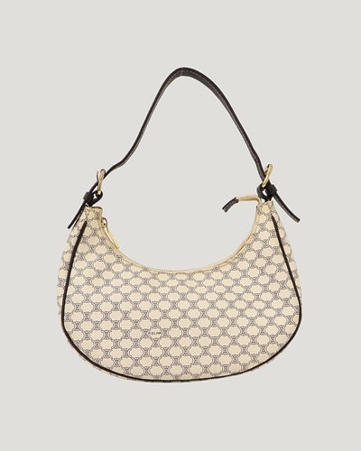 Macadam Pattern Hobo One-Shoulder Bag