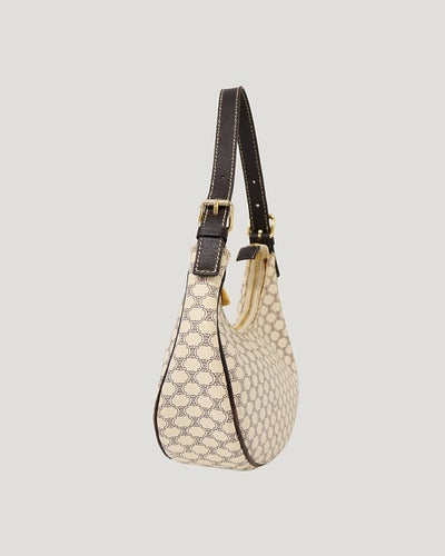 Macadam Pattern Hobo One-Shoulder Bag