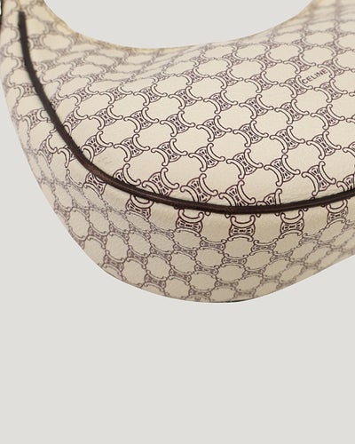 Macadam Pattern Hobo One-Shoulder Bag