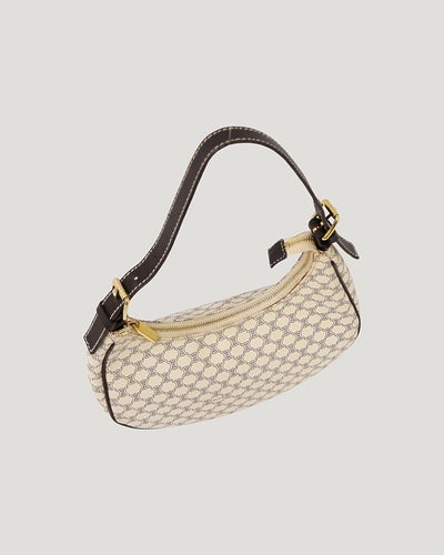 Macadam Pattern Hobo One-Shoulder Bag